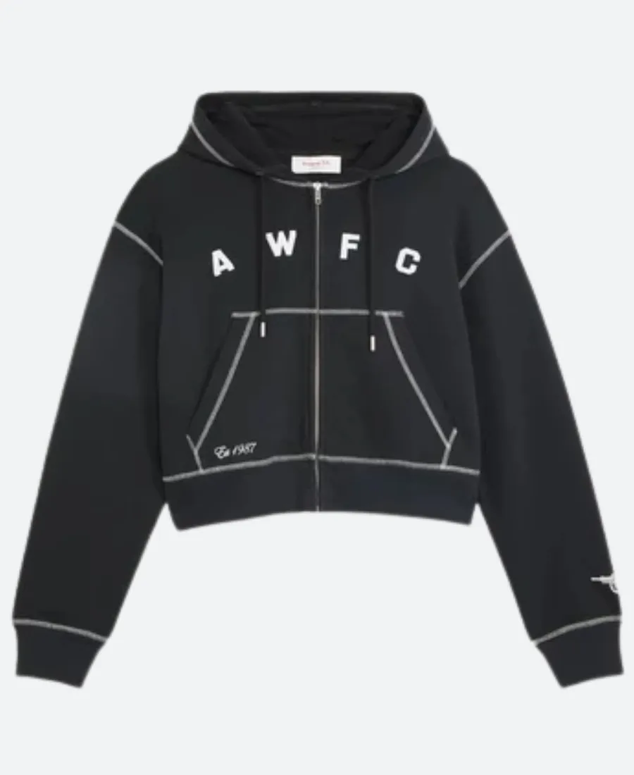 Arsenal AWFC Black Zip Hoodie