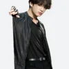 BTS Jungkook Leather Jacket Close Up Image