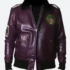 Batman Joker Goon Leather JacketFront Image