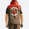 Cyberpunk Rarog Red Rebels Leather Vest Back image