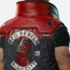 Cyberpunk Rarog Red Rebels Leather Vest Back image