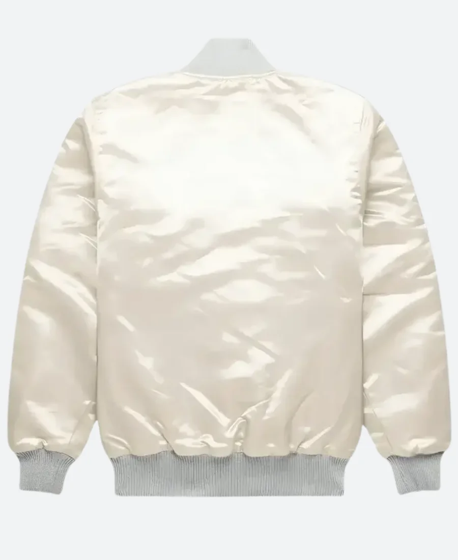 Harry Style Metallic Bomber Jacket Back Image