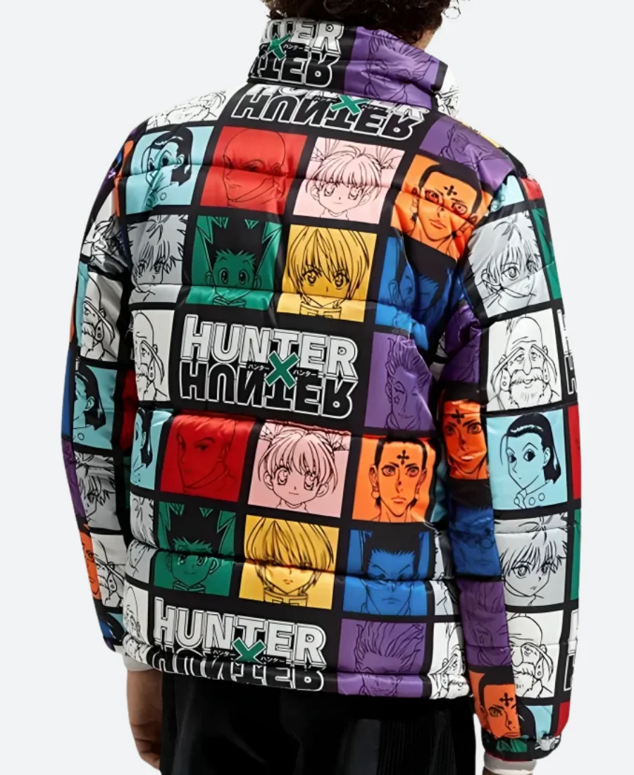 Hunter X Hunter Puffer Jacket Back Image