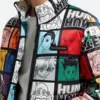 Hunter X Hunter Puffer Jacket Close Up Image