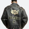 James Dean X Avirex Death Cult Leather Jacket Back image