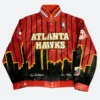 Jeff Hamilton X ATL Hawks Leather Jacket Front Image