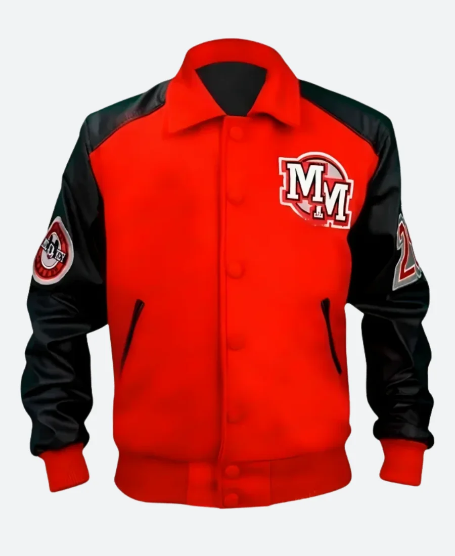 Michael Jackson X Mickey Mouse Varsity Jacket Front Image