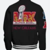 New Orleans Super Bowl LIX Varsity Jacket Back Image