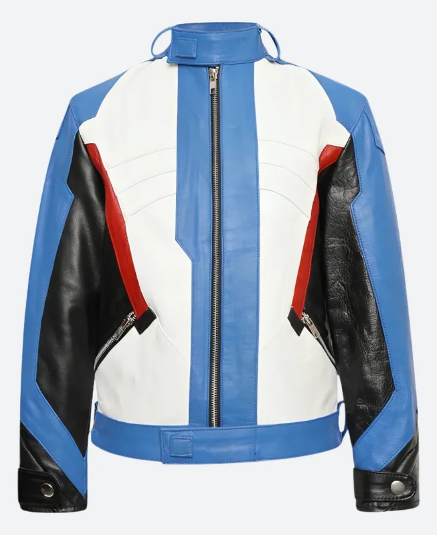 Overwatch Soldier 76 John Jack Morrison Leather Jacket Front Image