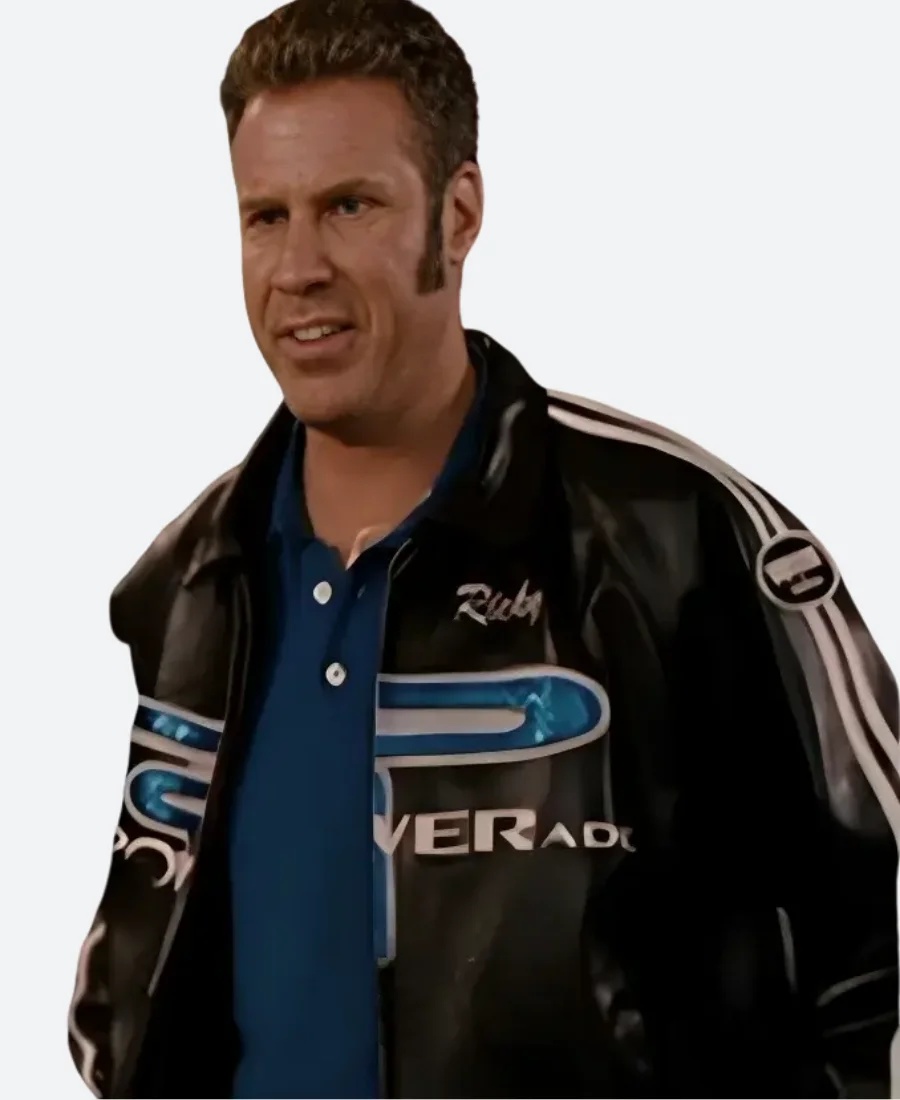 Talladega Nights The Ballad Of Ricky Bobby Powerade Leather Jacket Front Image