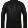 The Vampire Diaries Damon Salvatore Leather Jacket Back Image