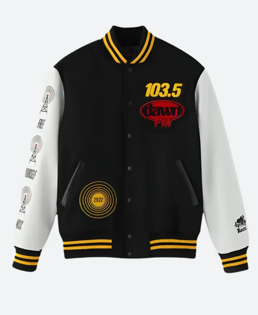 The Weeknd’s Birthday Varsity Jacket Front Image