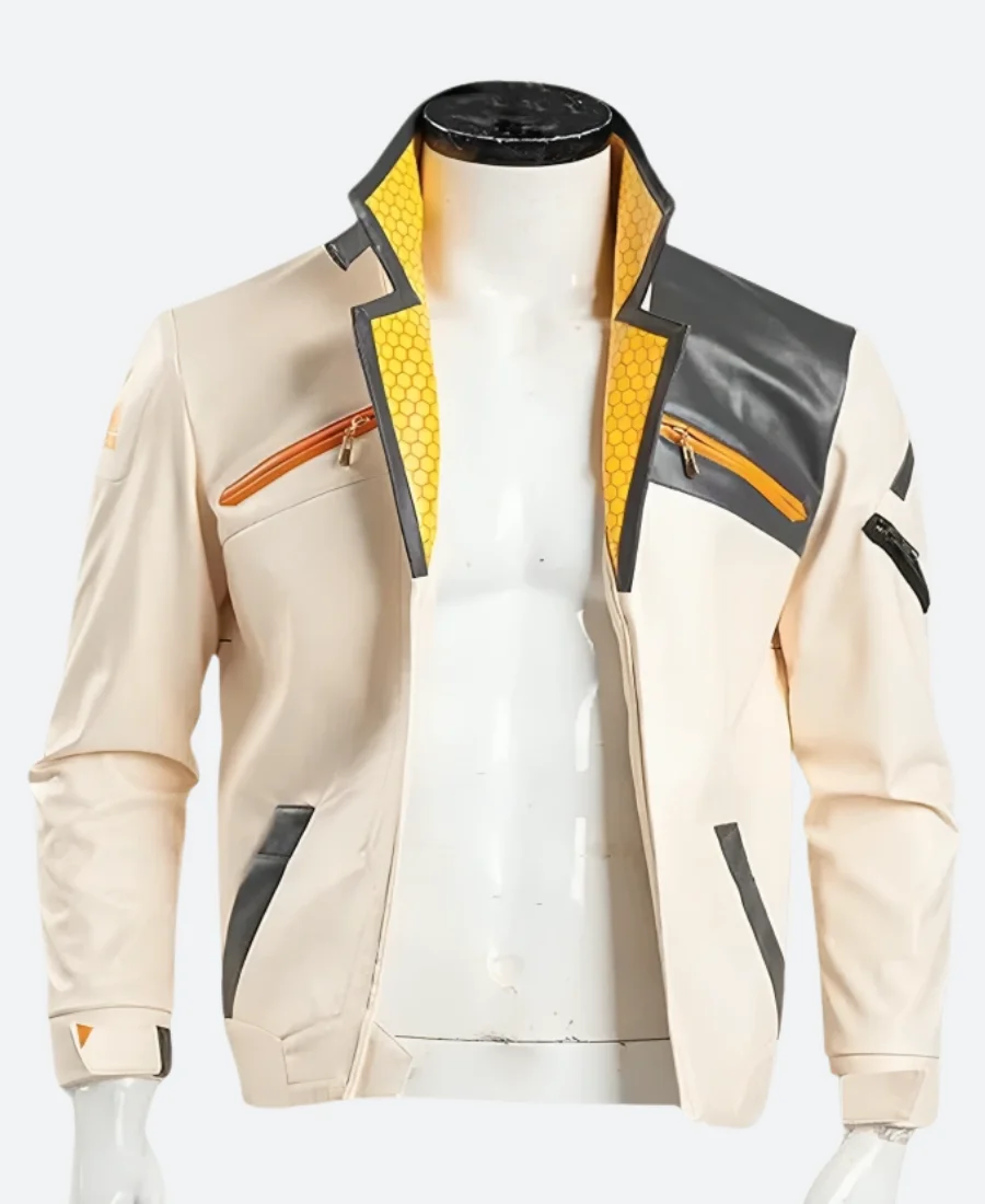 Valorant Phoenix Leather Jacket Front Image