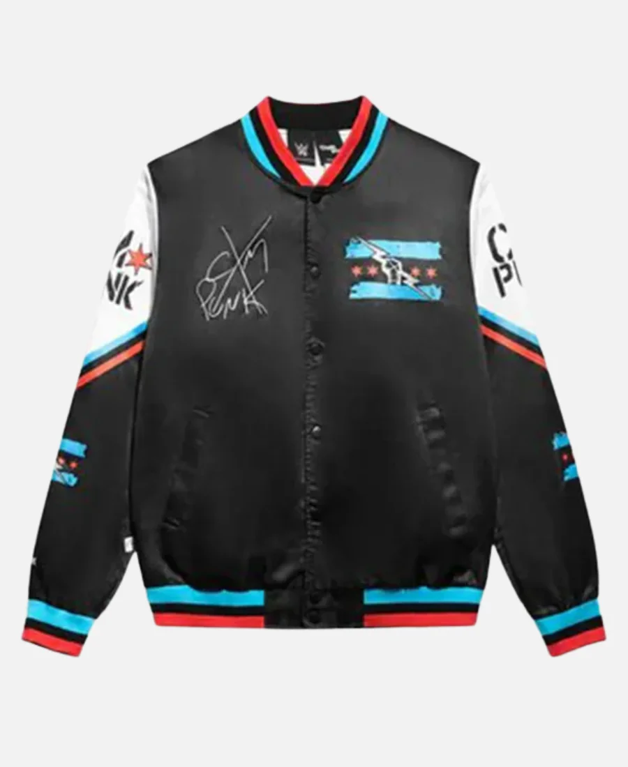 WWE CM Punk Bomber Jacket Front Image