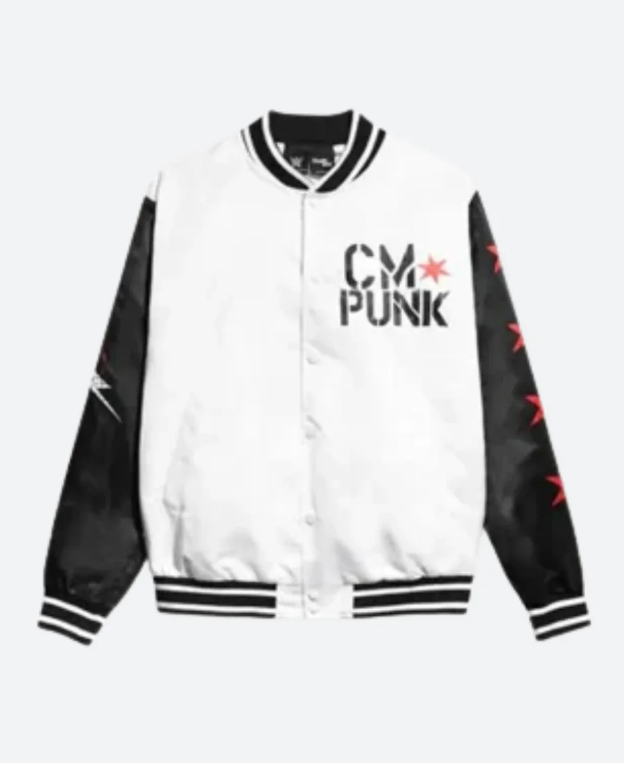 WWE CM Punk Varsity Jacket Front Image