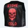 WWE Steve Austin DTA Stone Cold Leather Vest Back Image