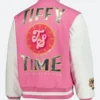 WWE Tiffany Stratton Tiffy Time Varsity Jacket Back Image