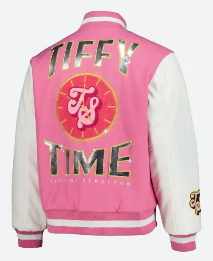 WWE Tiffany Stratton Tiffy Time Varsity Jacket Back Image