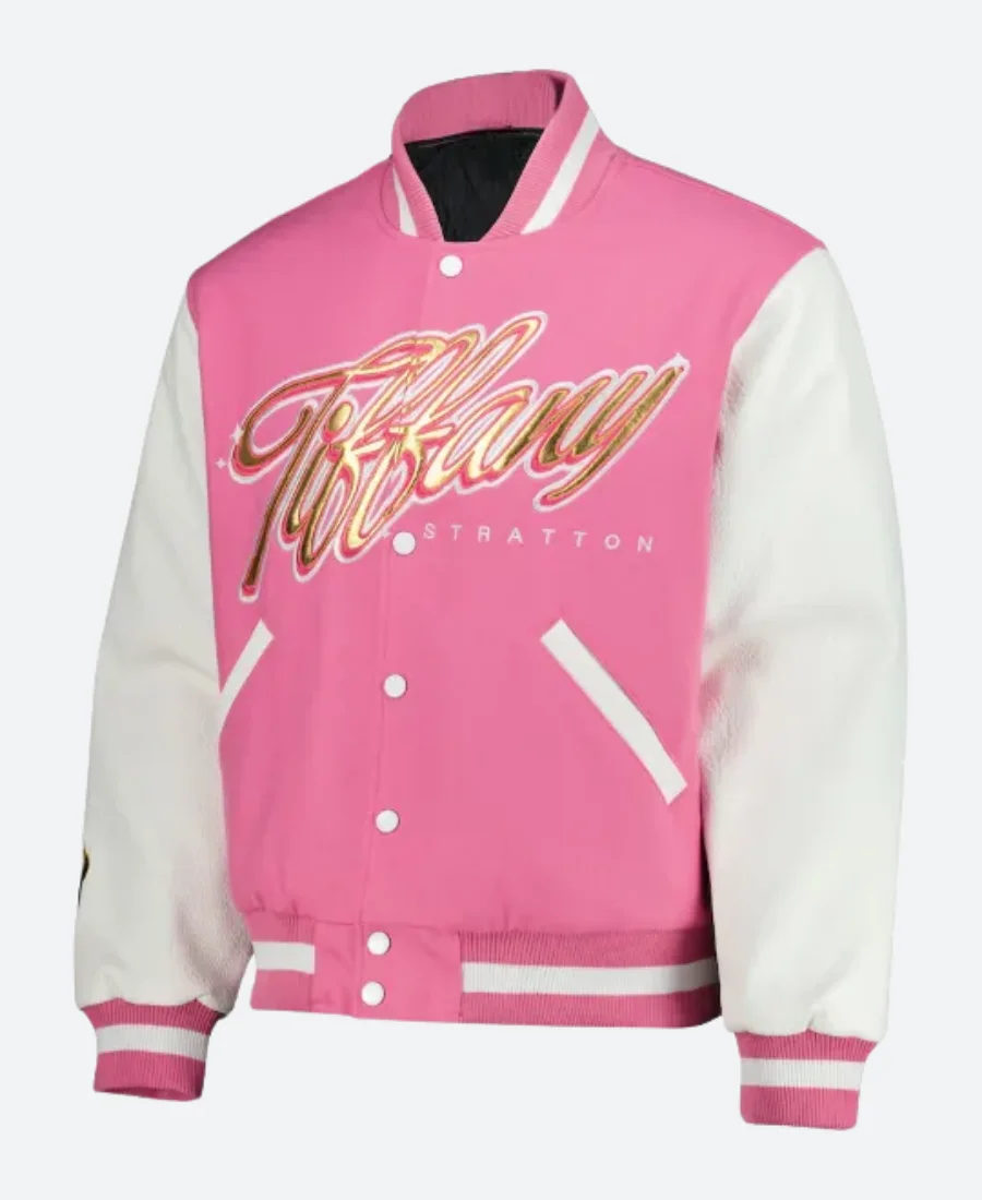 WWE Tiffany Stratton Tiffy Time Varsity Jacket Front Image