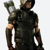 Green Arrow S04 Oliver Leather Vest Actor Image
