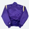 LA Lakers 80s Letterman Varsity Jacket Purple Back Image