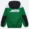 New York Jets Quarter Zipper Hooded Jacket Back Image