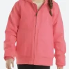 Sherpa Lined Pink Hooded Jacket