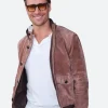 The Drew Barrymore Show Glen Powell Suede Leather Jacket