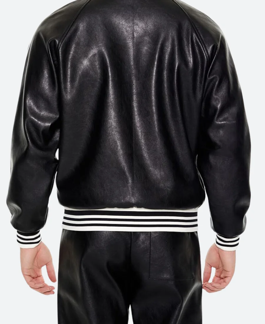 WWE Raw 2024 Seth Rollins Leather Jacket Back Image