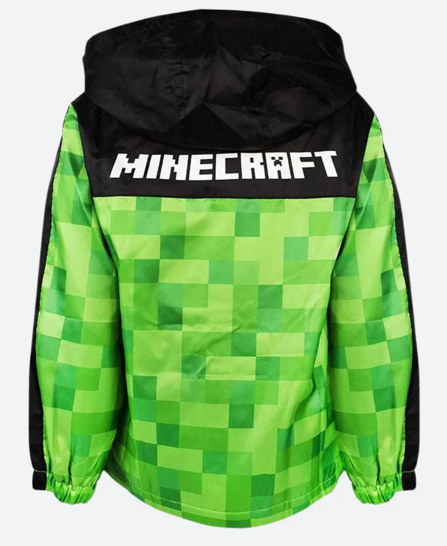 A Minecraft Zipper Hoodie Back Image