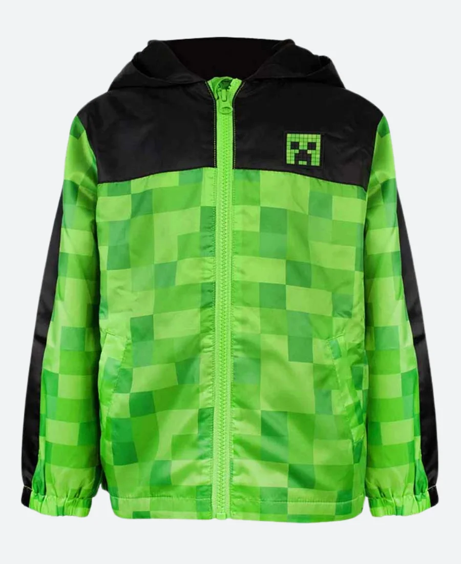 A Minecraft Zipper Hoodie Front Image