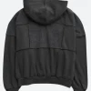 Aerie Sherpa Pullover Hoodie Grey Back Image