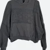 Aerie Sherpa Pullover Hoodie Grey Front Image