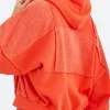 Aerie Sherpa Pullover Hoodie Orange Back Image