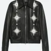 American Idol S23 Luke Bryan Stars Leather Jacket Front Image