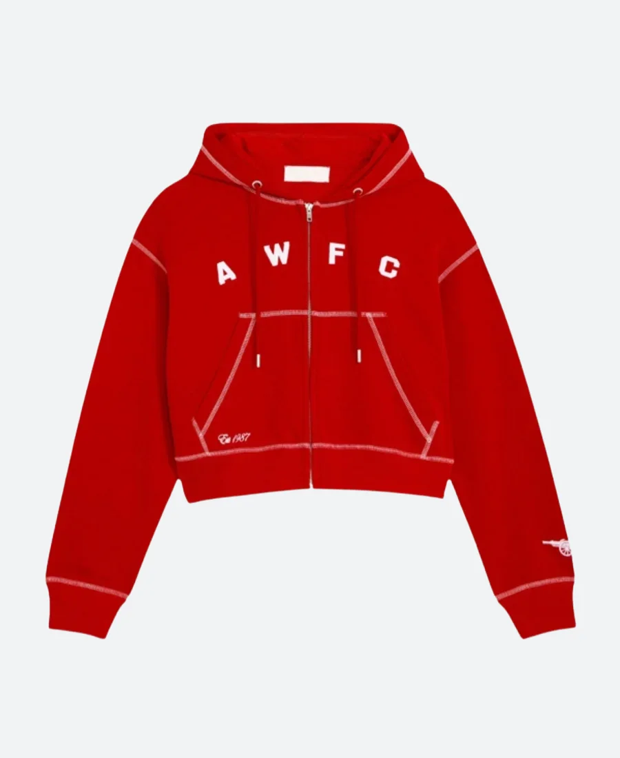 Arsenal AWFC Zipper Hoodie Front Image