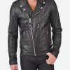 Assane Lupin S03 Assane Diop Leather Jacket Front Image