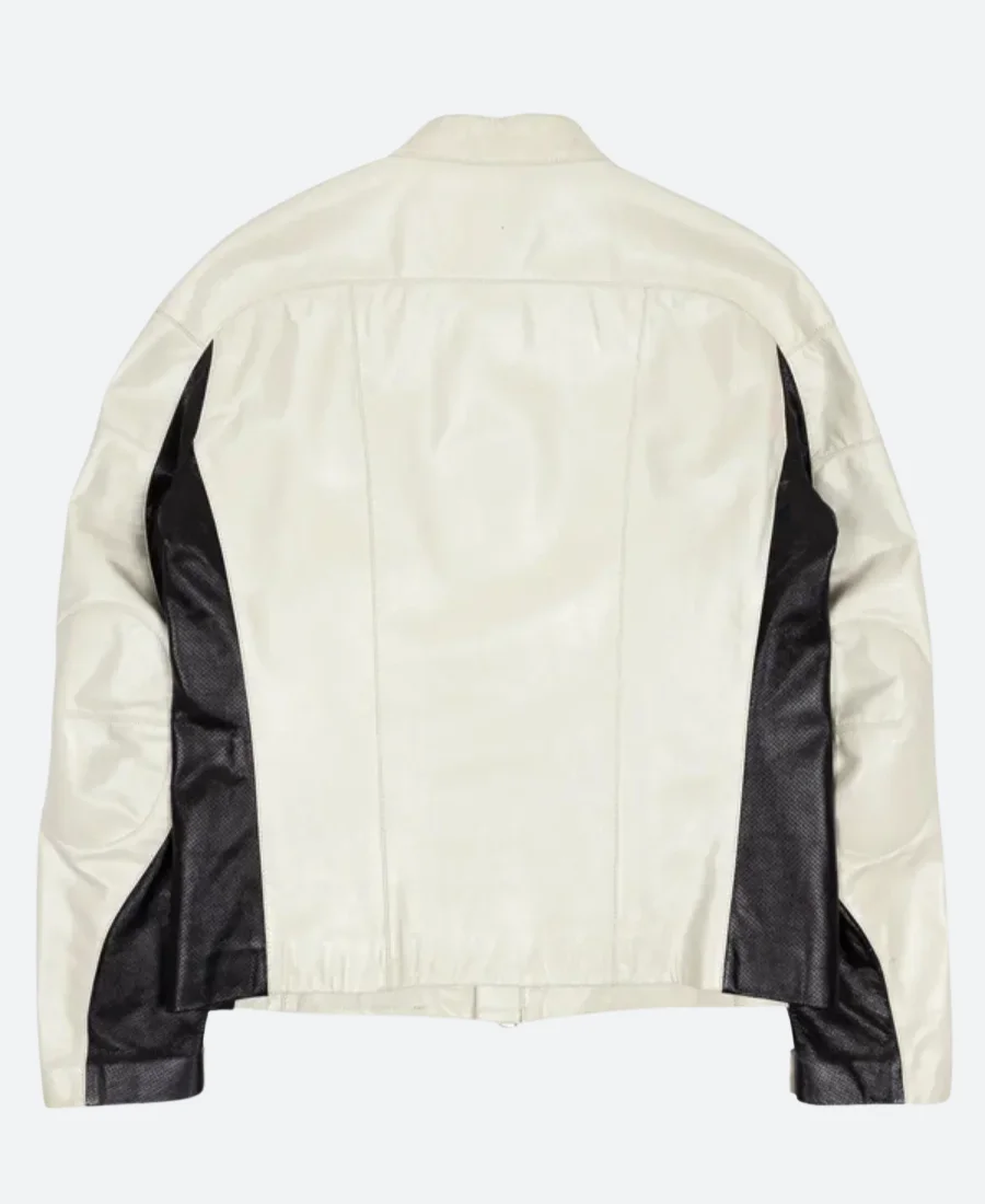 Barcelona Vs Real Madrid Travis Scott Leather Jacket Back Image