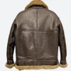 Beckett Lena Shearling Leather Jacket Back Image