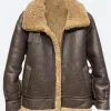 Beckett Lena Shearling Leather Jacket Front Imaage