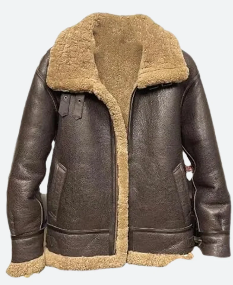 Beckett Lena Shearling Leather Jacket Front Imaage