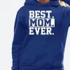 Best Mom Ever Hoodie Blue Image