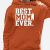 Best Mom Ever Hoodie Orange Image