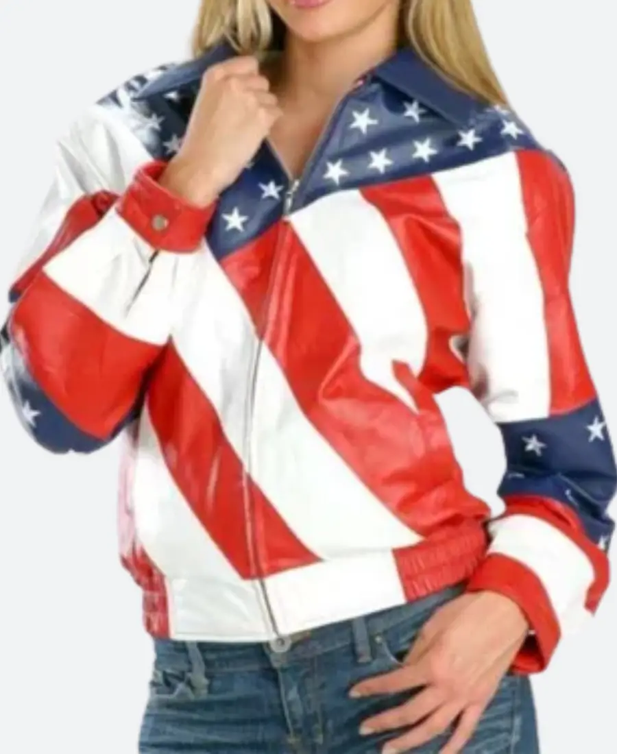 Beyonce Michael Hoban American Flag Jacket