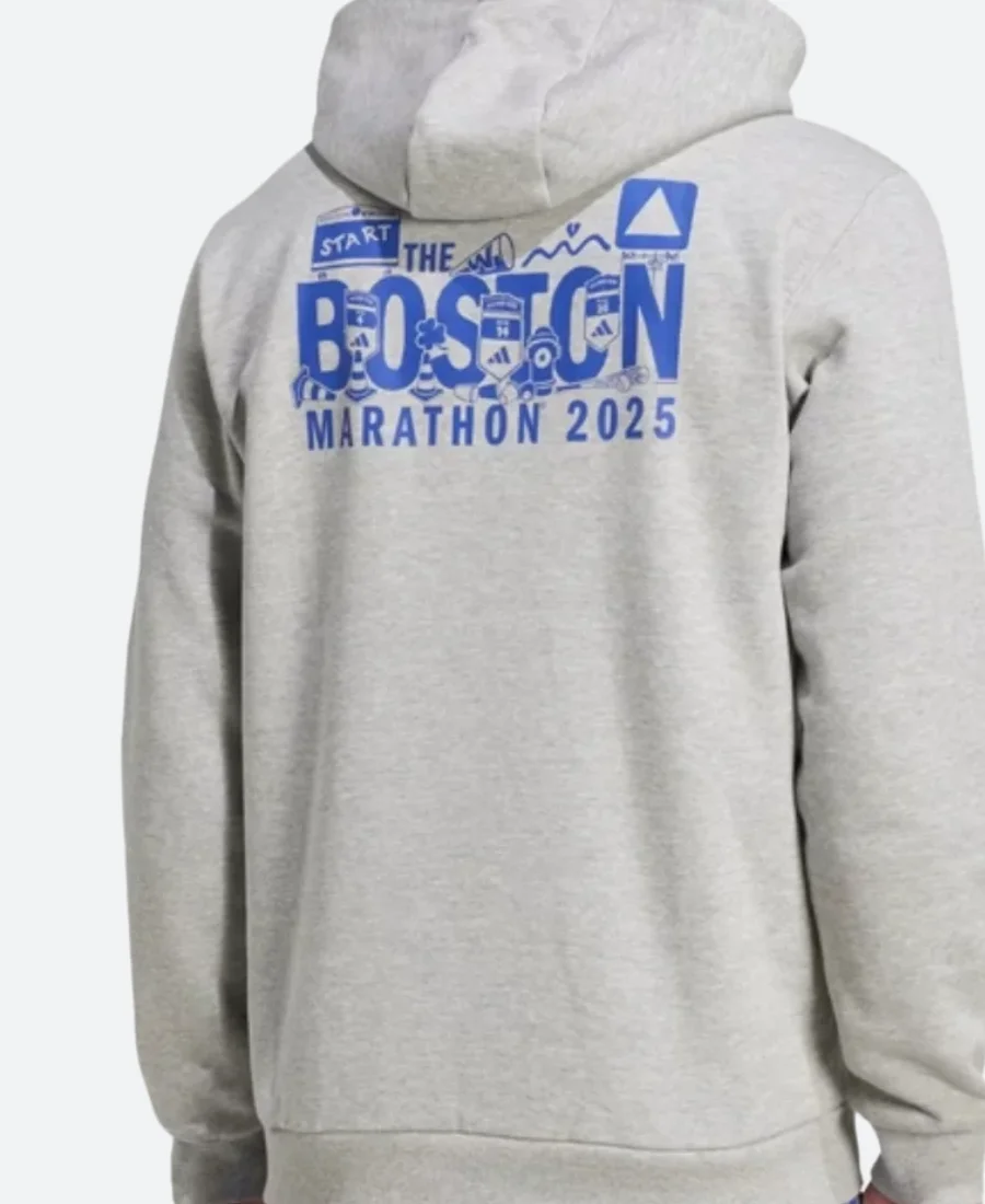 Boston Marathon 2025 Hoodie Back Image