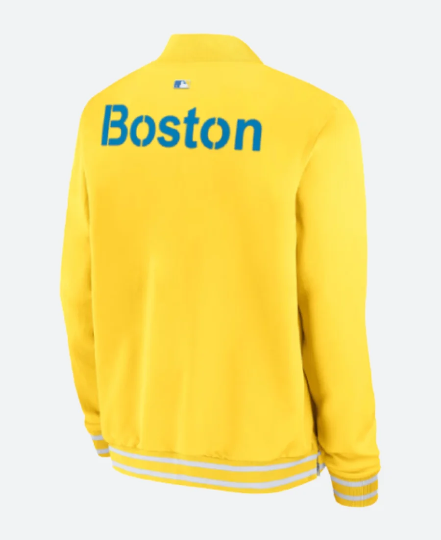Boston Red Sox 2025 City Connect Bomber Jacket Back IMage