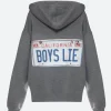 Boys Lie Drivers License Racer Hoodie BAck IMAge
