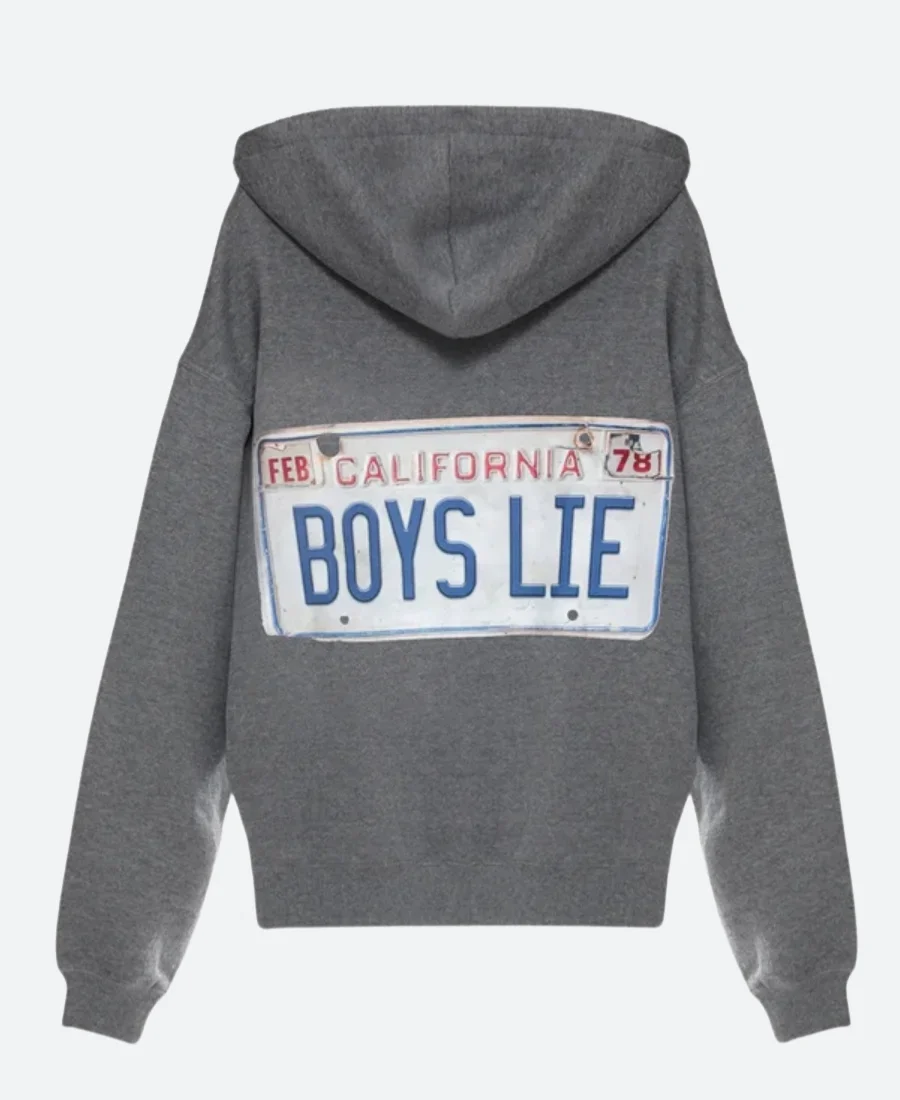 Boys Lie Drivers License Racer Hoodie BAck IMAge