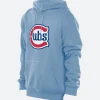 Chicago Cubs New Era Pullover Hoodie Sky Blue Front Image