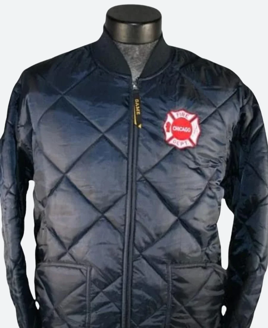 Chicago Fire Pilot Kelly Severide Quilted Puffer Jacket Front Image